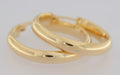 9ct yellow gold 4mm x 21mm half round creole hoops.