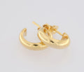 9ct yellow gold 4mm x 9mm half round hoops.