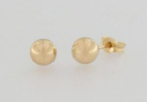 9ct yellow gold 5mm full ball studs.