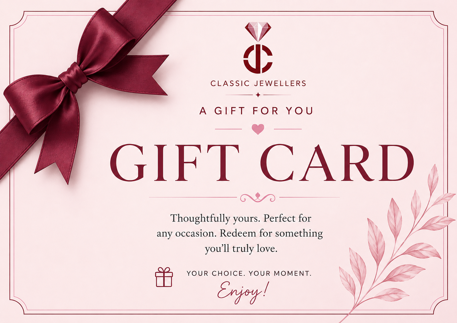 Classic Jewellers Gift Card