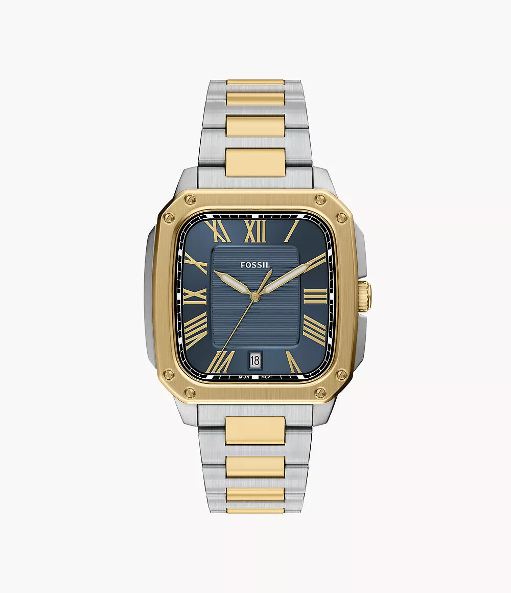 Crosby Three-Hand Date Two-Tone Stainless Steel Watch