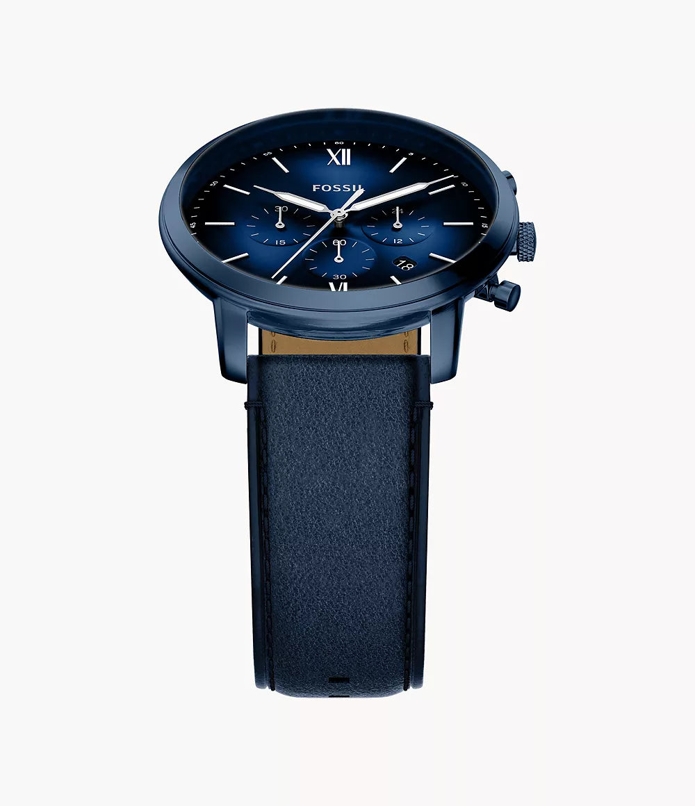 Fossil Neutra Chronograph Navy Leather Watch