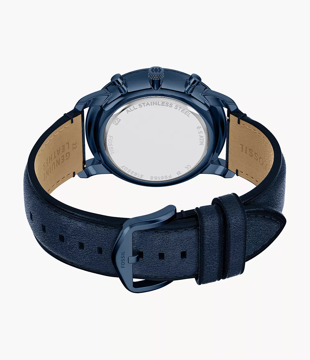 Fossil Neutra Chronograph Navy Leather Watch