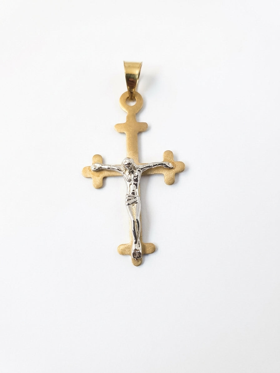 9ct yellow gold crucifix