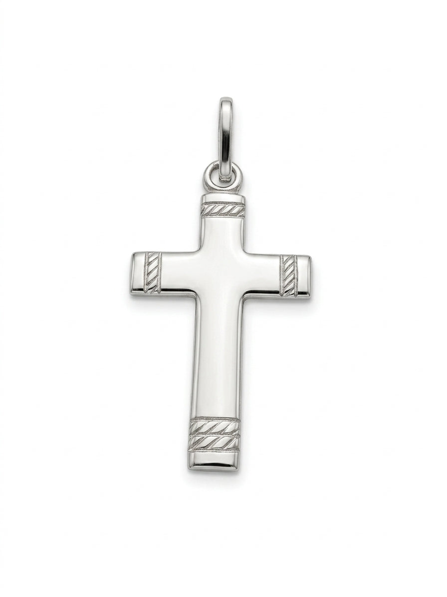 9ct white gold cross