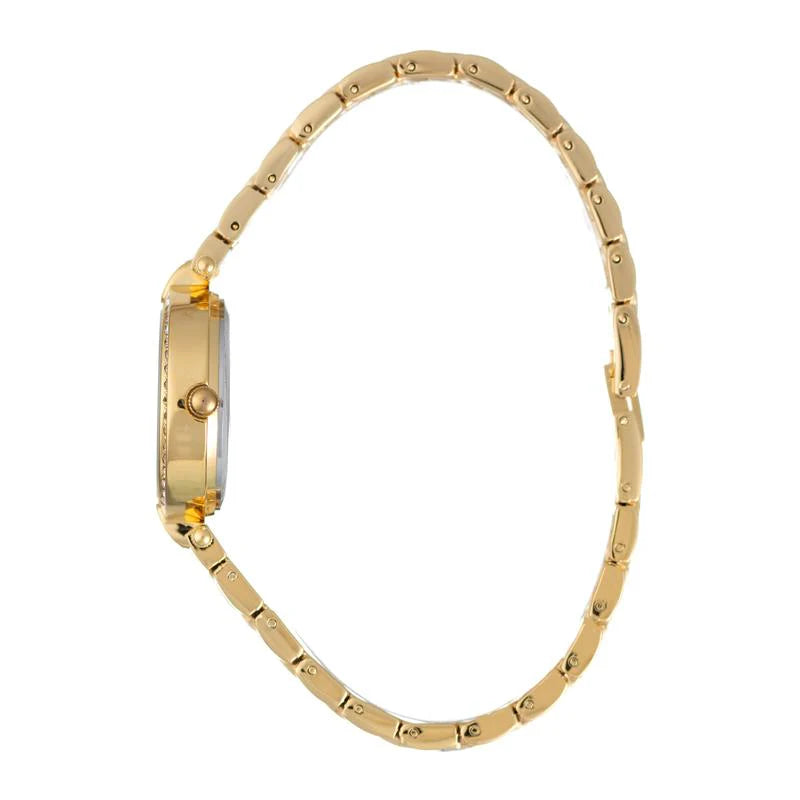 Hallmark Ladies Gold Bracelet Champagne Dial Watch