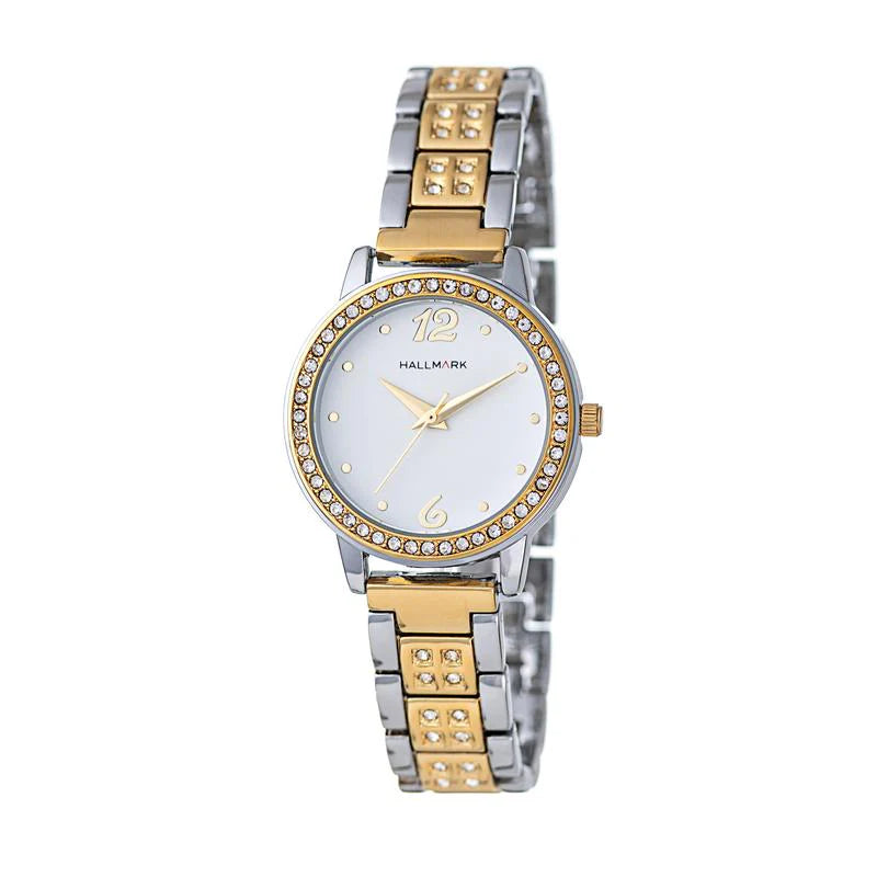 Hallmark Ladies Two-Tone White Dial Watch