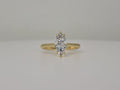 9ct yellow gold ring with marquise shaped laboratory grown diamond