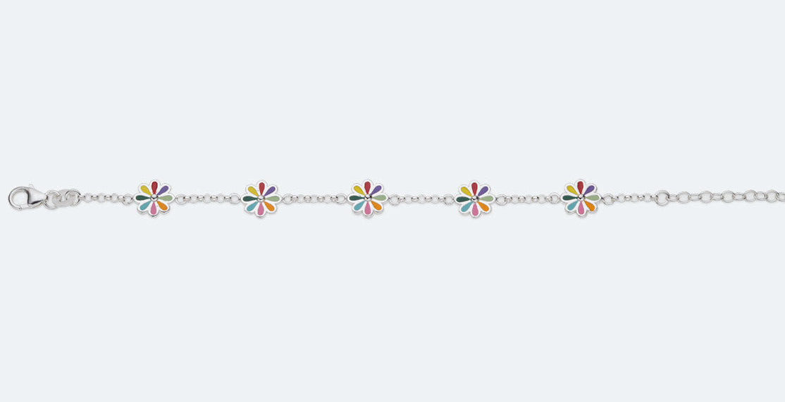 Baby multi colour flower bracelet