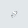 Silver baby signet ring.