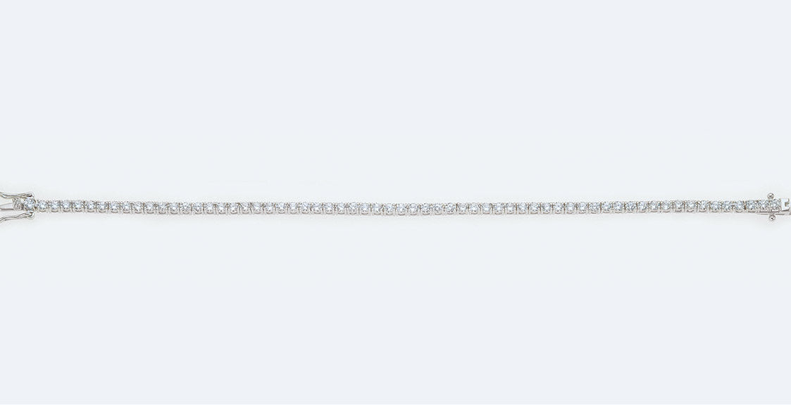 Silver cubic zirconia tennis bracelet