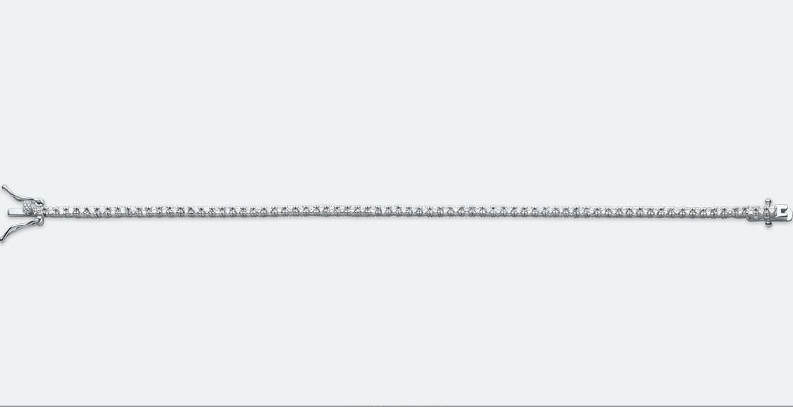 Silver cubic zirconia tennis bracelet