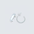 Silver 4mm x 17mm half round hoops.