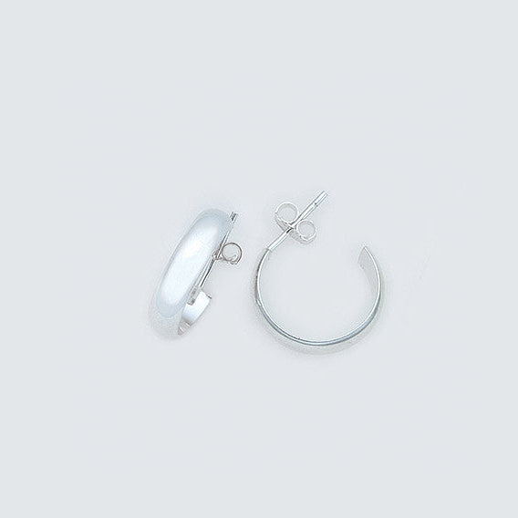 Silver 4mm x 17mm half round hoops.