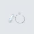 Silver 4mm x 21mm half round hoops.