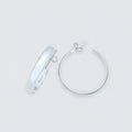 Silver 4mm x 25mm half round hoops.