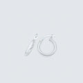 Silver 2mm x 10mm round plain hoops.