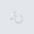 Silver 3mm x 15mm plain tube hoops.