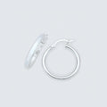 Silver 3mm x20mm round plain hoop.