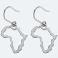 Silver cut out Africa drops