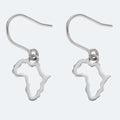 Silver cut out Africa drops