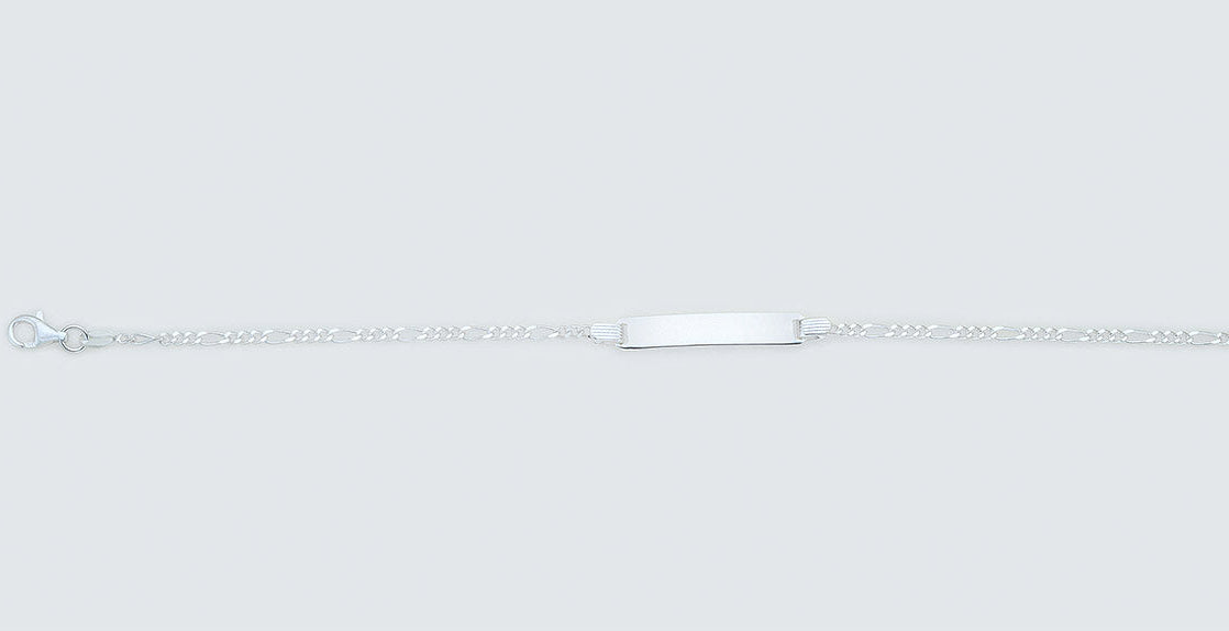 Silver 3/1 Figaro ID bracelet