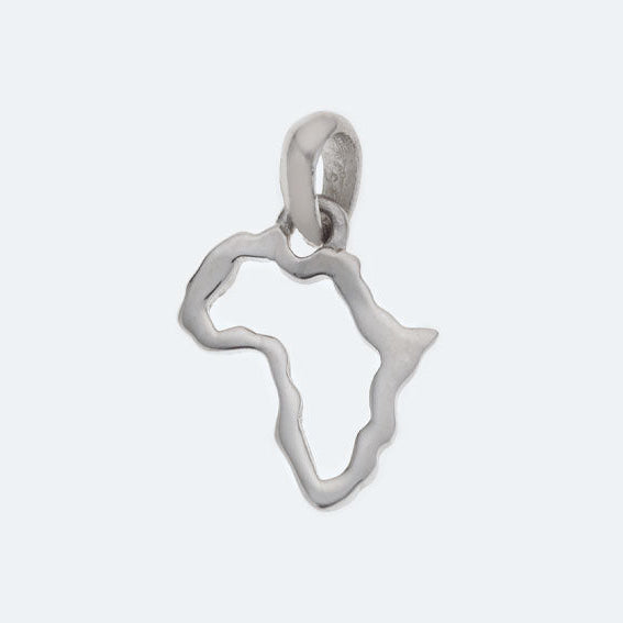 Silver cut out Map of Africa