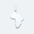 Silver plain flat Map Of Africa