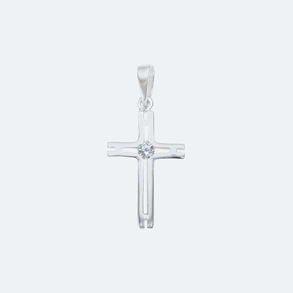 Silver cross pendant