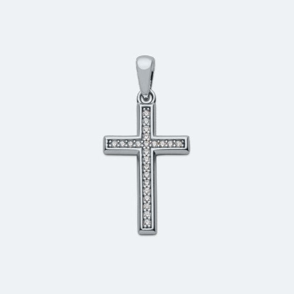 Silver cross pendant