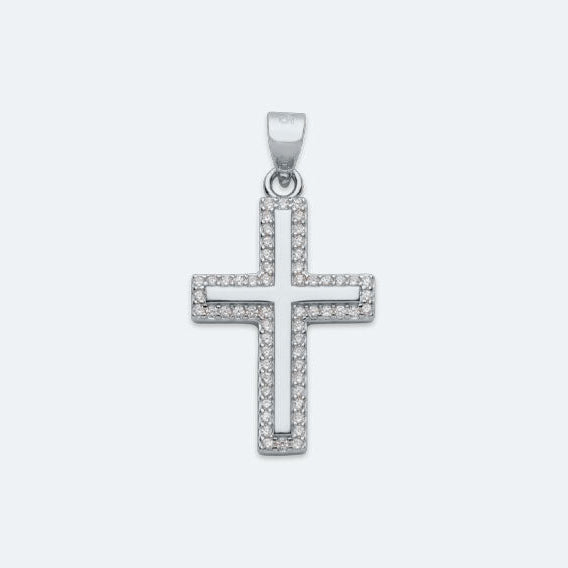 Silver cross pendant