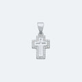 Silver cross pendant.