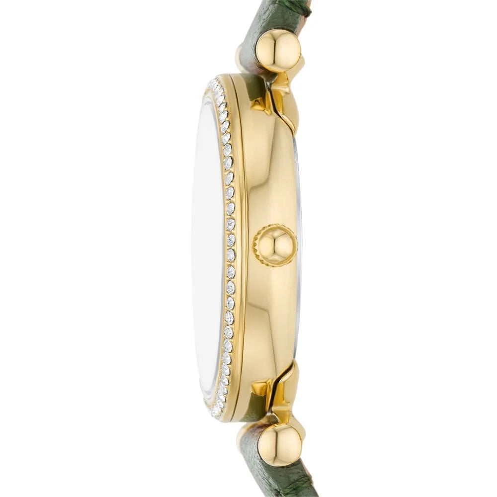 Fossil Women's Carlie Three-Hand, Gold-Tone Stainless Steel Watch