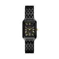 Raquel Three-Hand Date Black Stainless Steel Watch