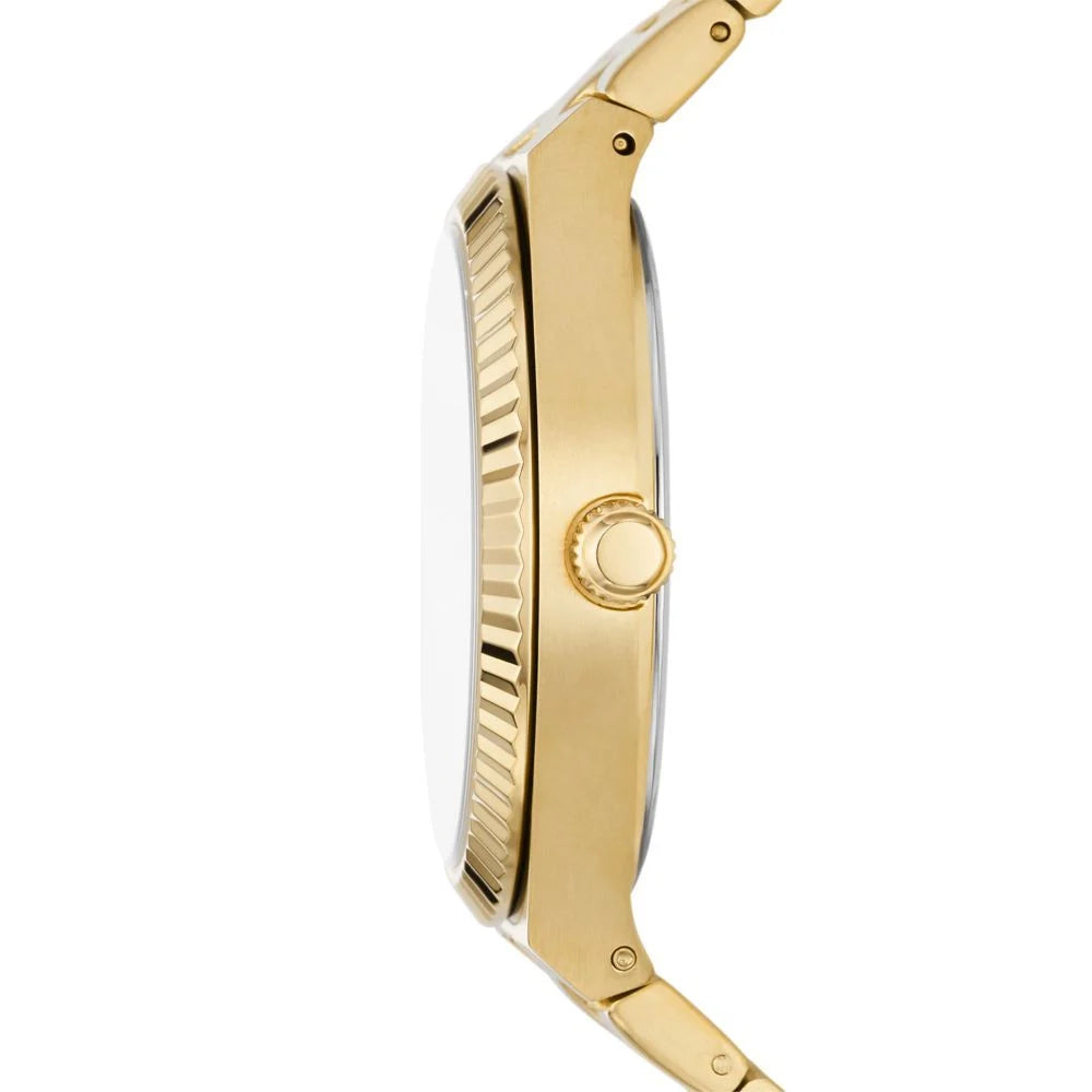 Fossil Women's Scarlette Three-Hand Date, Gold-Tone Stainless Steel Watch