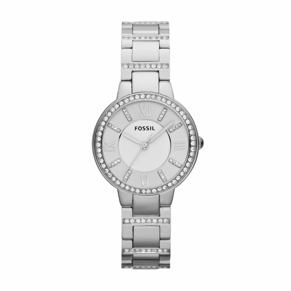 Fossil Women's Virginia Silver/Steel Round Stainless Steel Watch