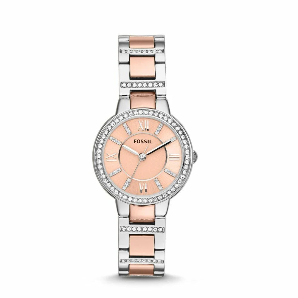 Ladies two tone Virginia Fossil watch